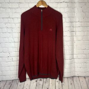 Nike ACG Burgundy Quarter Zip Pullover Men's Lambs Wool Blend  size L Large
